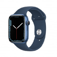 Apple Watch Series 7 GPS 45mm Blue Aluminum Case with Abyss Blue Sport Band (MKN83)
