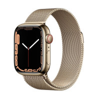 Apple Watch Series 7 GPS + Cellular 45mm Gold Stainless Steel Case з Gold Milanese Loop (MKJY3/MKJG3)