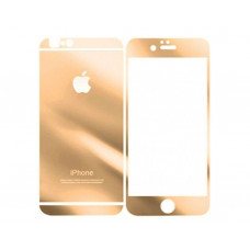 Защитное стекло iPhone 5/5S Front and Back Mirror Gold