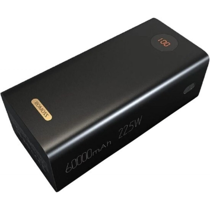 Зовнішній акумулятор Power Bank Romoss 60000mAh 22.5W Black (PEA60-152-2142)