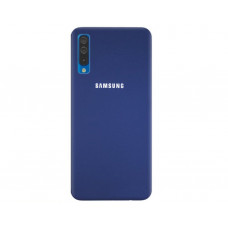 Силиконовая накладка Silicone Case для Samsung A50 2019 A505 Navy blue