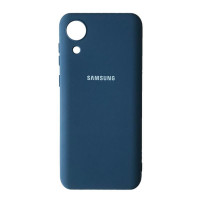Силіконова накладка Silicone Case для Samsung A03 Core/A032 2022 Dark Blue