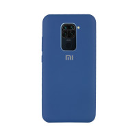 Силиконовая накладка Soft Silicone Case для Xiaomi Redmi Note 9 Pro/ Note 9 Blue