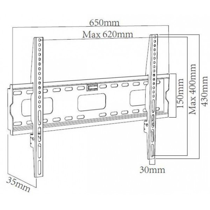 Кронштейн фиксированный для телевизора X-Digital Steel SF405 Black