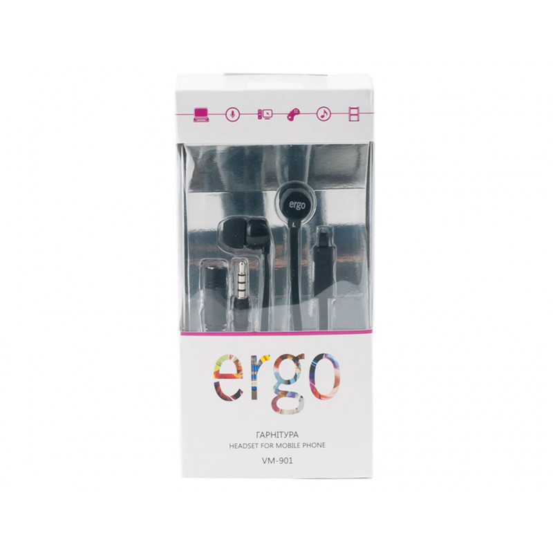 Наушники ERGO VM-901 Black mic
