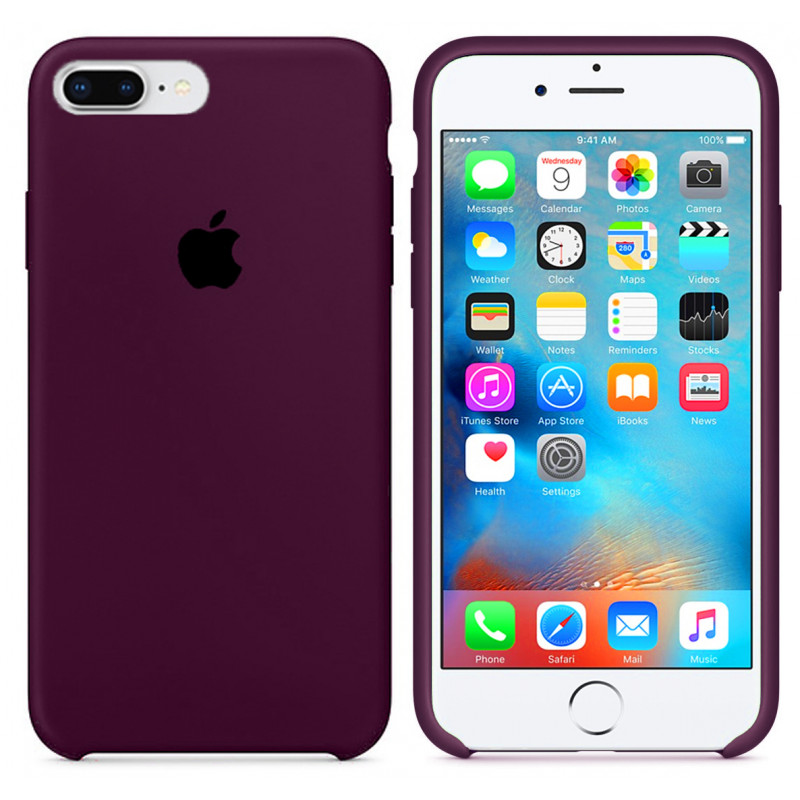 Силіконова накладка Silicone Case для iPhone 7 Plus/8 Plus Marsala