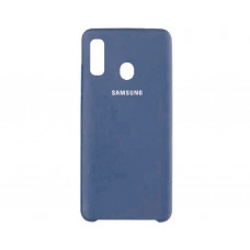 Силіконова накладка Silicone Case для Samsung A40 2019 A405 Navy blue
