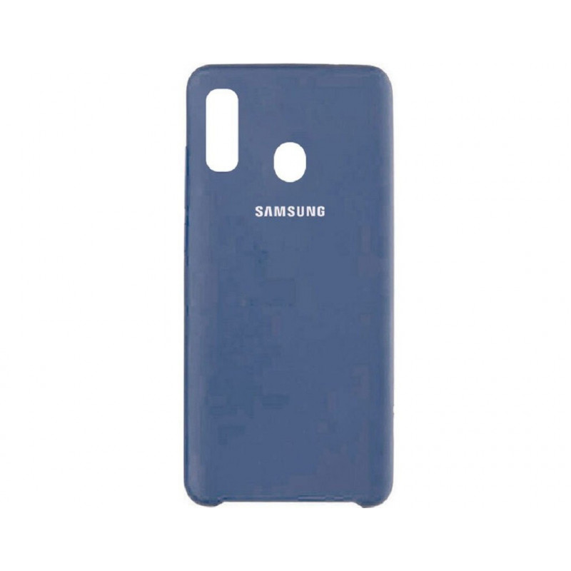 Силіконова накладка Silicone Case для Samsung A40 2019 A405 Navy blue