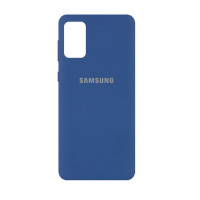 Силиконовая накладкa Silicone Case для Samsung A03s/A037 2021 Navy Blue