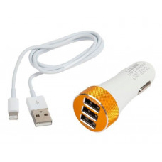 Автомобильное зарядное устройство LDNIO DL-С50 + cable MicroUSB (5,1 A) White