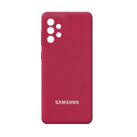 Силиконовая накладка Silicone Case для Samsung A52/A525 2021 Rose Red