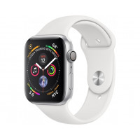 Apple Watch Series 4 GPS 44mm Silver Aluminium Case with White Sport Band (MU6A2)