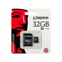 Карта памяти MicroSDHC 32 GB Kingston Class 10 + SD Adapter