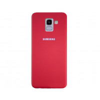 Силиконовая накладка Silicone Case для Samsung J6 2018 J600 Red
