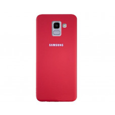 Силиконовая накладка Silicone Case для Samsung J6 2018 J600 Red