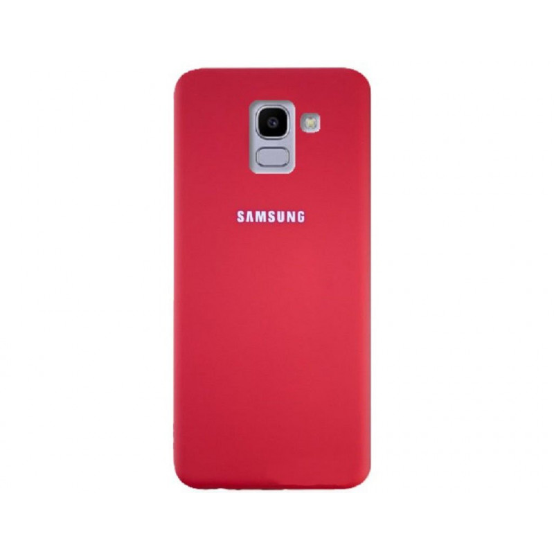 Силиконовая накладка Silicone Case для Samsung J6 2018 J600 Red