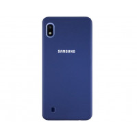 Силиконовая накладка Silicone Case для Samsung A10 2019 A105 Navy blue