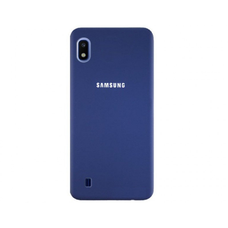Силиконовая накладка Silicone Case для Samsung A10 2019 A105 Navy blue