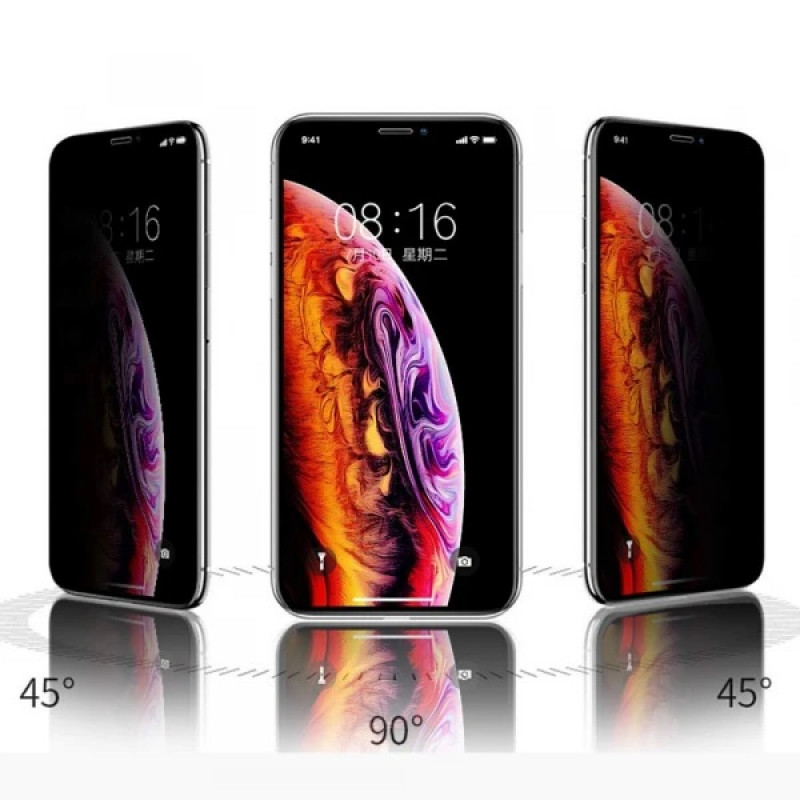 Защитное стекло 3D Antispyware для iPhone XR/11 Black