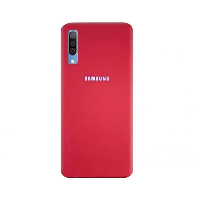 Силиконовая накладка Silicone Case для Samsung A50 2019 A505 Red