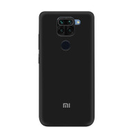 Силиконовая накладка Soft Silicone Case для Xiaomi Redmi Note 9 Pro/ Note 9 Black