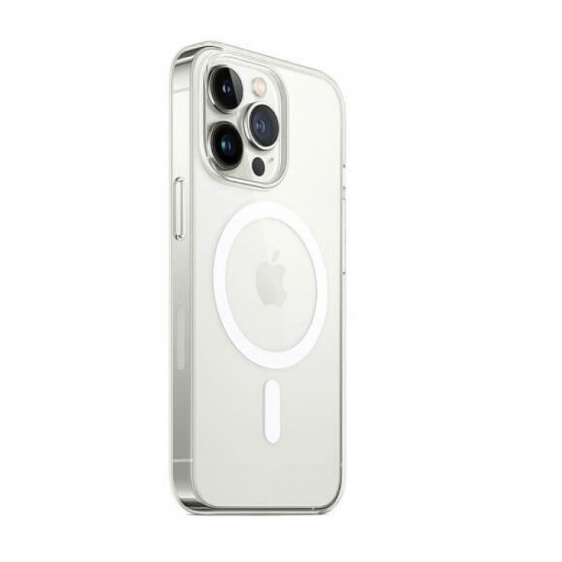 Силіконова накладка Silicone Case Magsafe для iPhone 13 Pro Max Transparent