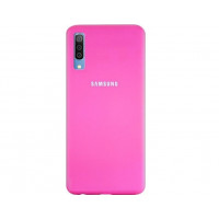 Силиконовая накладка Silicone Case для Samsung A50 2019 A505 Pink