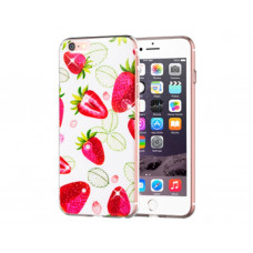 Силиконовая накладка Diamond Silicon Cocktail-series iPhone 5/5S Strawberry