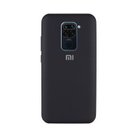 Силиконовая накладка Silicone Case для Xiaomi Redmi Note 9 Black