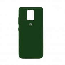 Силиконовая накладка Silicone Case для Xiaomi Redmi Note 9 Pro/ Note 9S Dark Green