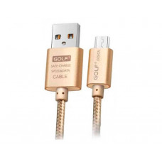 USB-кабель Golf GC-10m Metal Micro USB Gold
