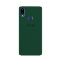 Силиконовая накладка Silicone Case для Samsung A10S/A107 2019 Dark Green
