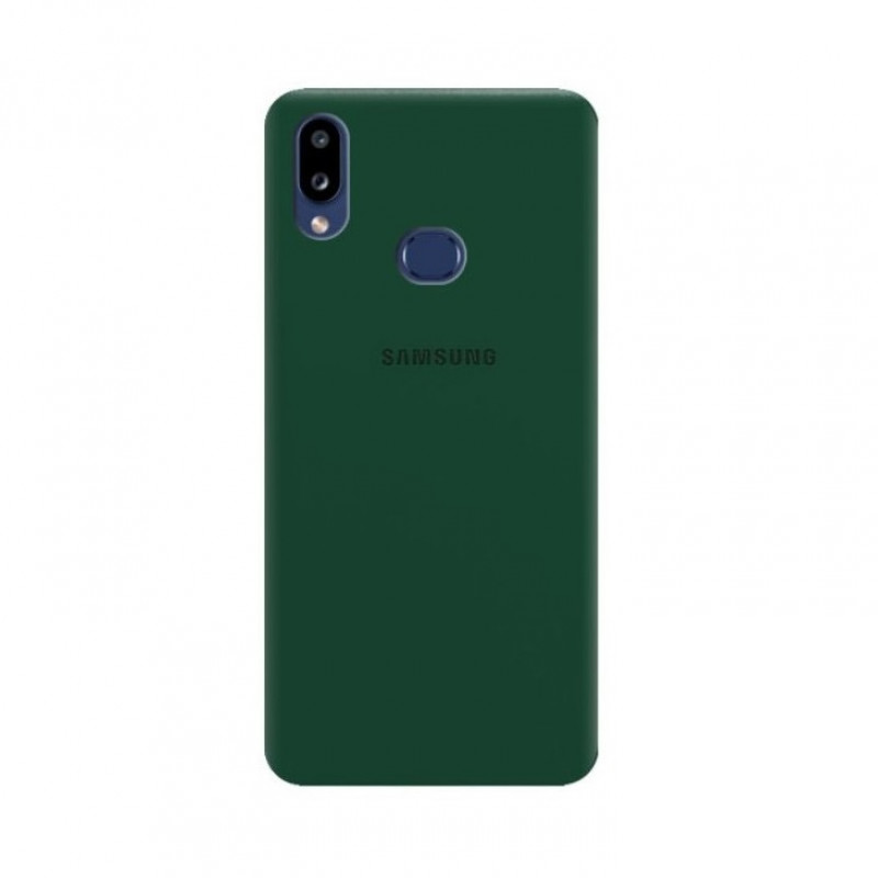 Силиконовая накладка Silicone Case для Samsung A10S/A107 2019 Dark Green