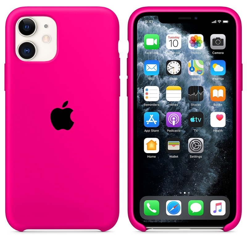 Силіконова накладка Silicone Case для iPhone 11 Fuchsia