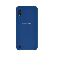 Силіконова накладка Silicone Case для Samsung A01 2020 A015 Navy Blue