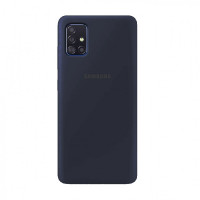 Силіконова накладка Silicone Case для Samsung A71/A715 2020 Navy Blue
