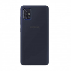 Силіконова накладка Silicone Case для Samsung A71/A715 2020 Navy Blue