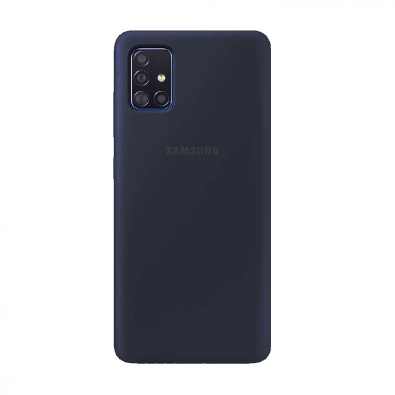 Силіконова накладка Silicone Case для Samsung A71/A715 2020 Navy Blue