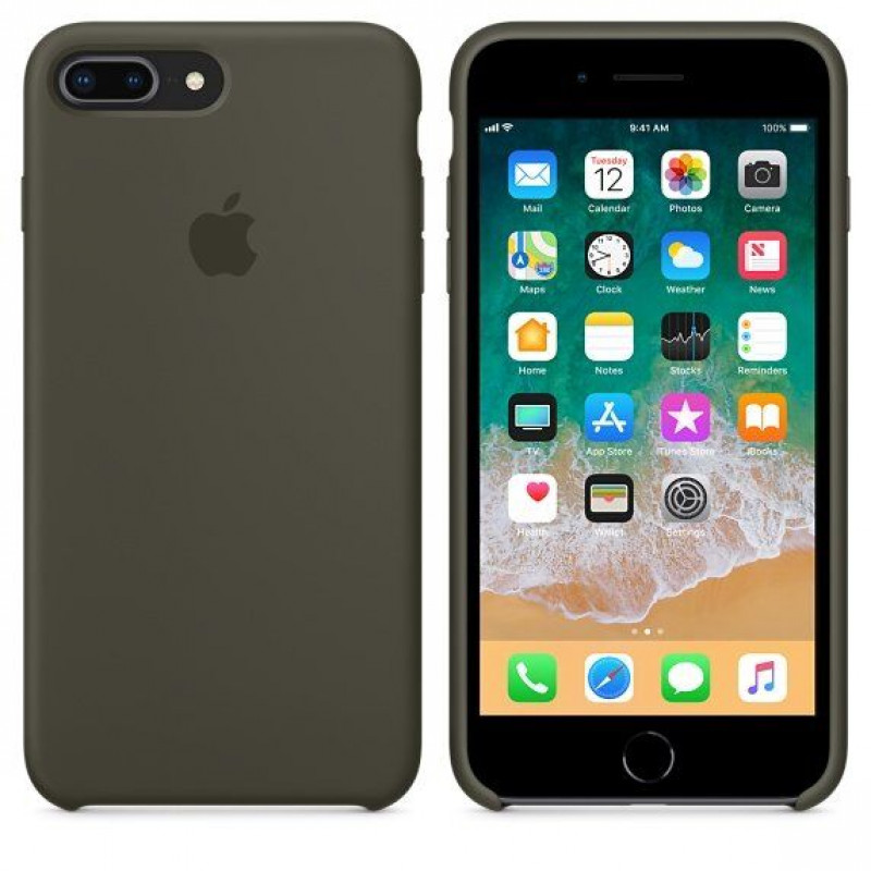 Силіконова накладка Silicone Case для iPhone 7/8 Olive