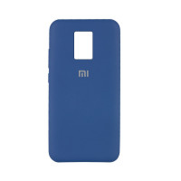 Силиконовая накладка Silicone Case для Xiaomi Redmi Note 9 Pro/ Note 9S Dark Blue