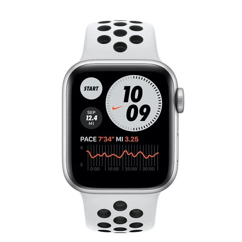 Смарт-часы Apple Watch Nike Series 6 40mm Pure Platinum/Black (M00T3)