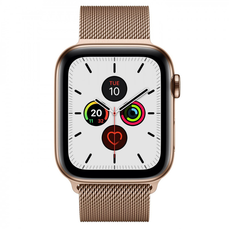 Смарт-часы Apple Watch Series 5 GPS+LTE 44mm Gold Stainless Steel Case with Gold Milanese Loop (MWW62, MWWJ2)
