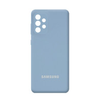 Силиконовая накладка Silicone Case для Samsung A52/A525 2021 Light Blue