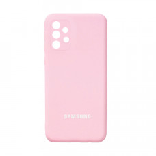 Силиконовая накладка Silicone Case для Samsung A32/A325 2021 Light Pink