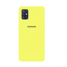 Силіконова накладка Silicone Case для Samsung A71/A715 2020 Yellow