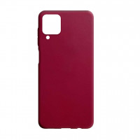 Силиконовая накладка Soft Silicone Case для Samsung A12 2021 Burgundy