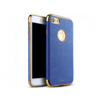 Силіконова накладка iPhone 7 iPaky Leather with Chrome Blue