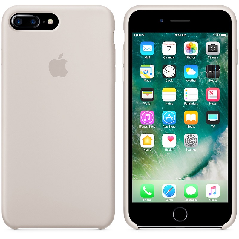 Силіконова накладка Silicone Case для iPhone 7 Plus/8 Plus Stone