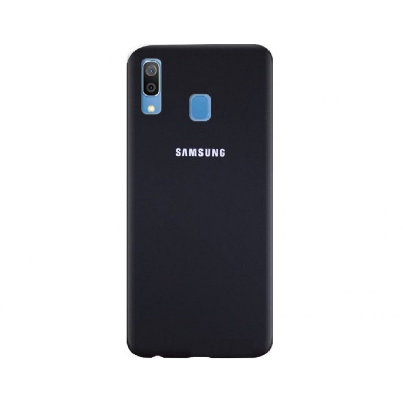 Силиконовая накладка Silicone Case для Samsung A30 2019 A305 Black