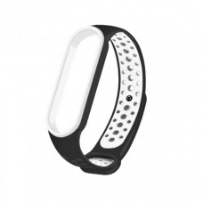 Ремінець для Xiaomi Mi Band 5/6 Sport Black/White